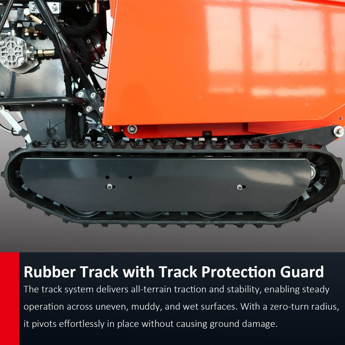 1100lbs Capacity 10HP Gas Powered Track Mini Dumper