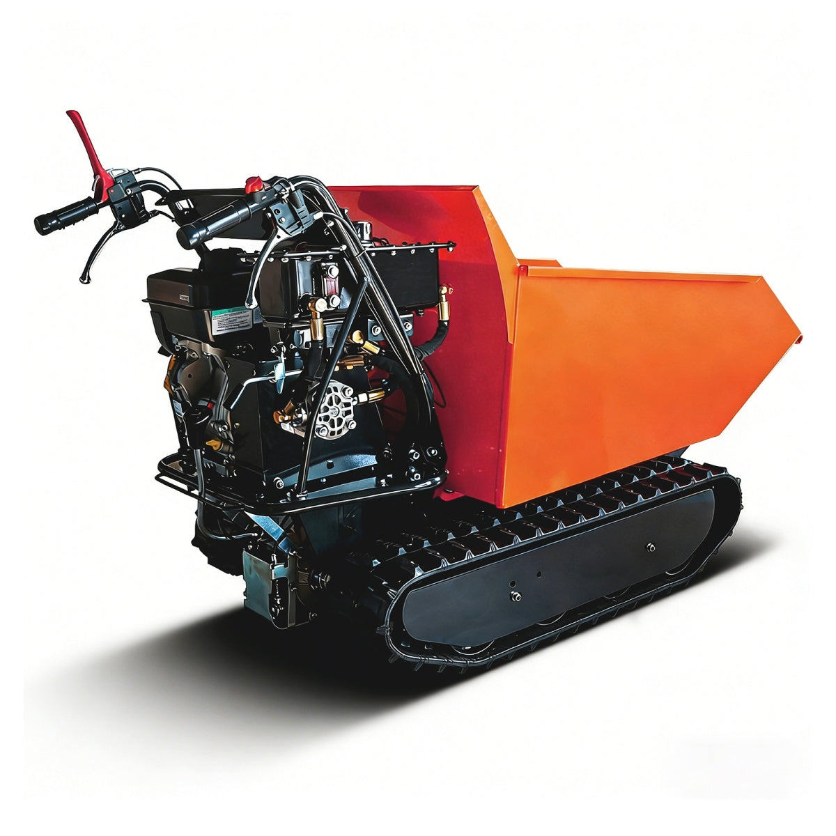 1100lbs Capacity 10HP Gas Powered Track Mini Dumper