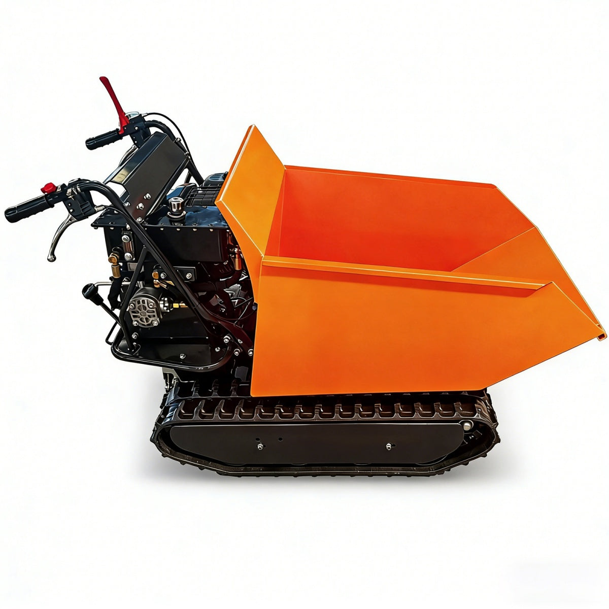 The 1100 lbs Capacity 10HP Gas Powered Track Mini Dumper