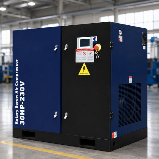 A 30HP-230V rotary screw air compressor 