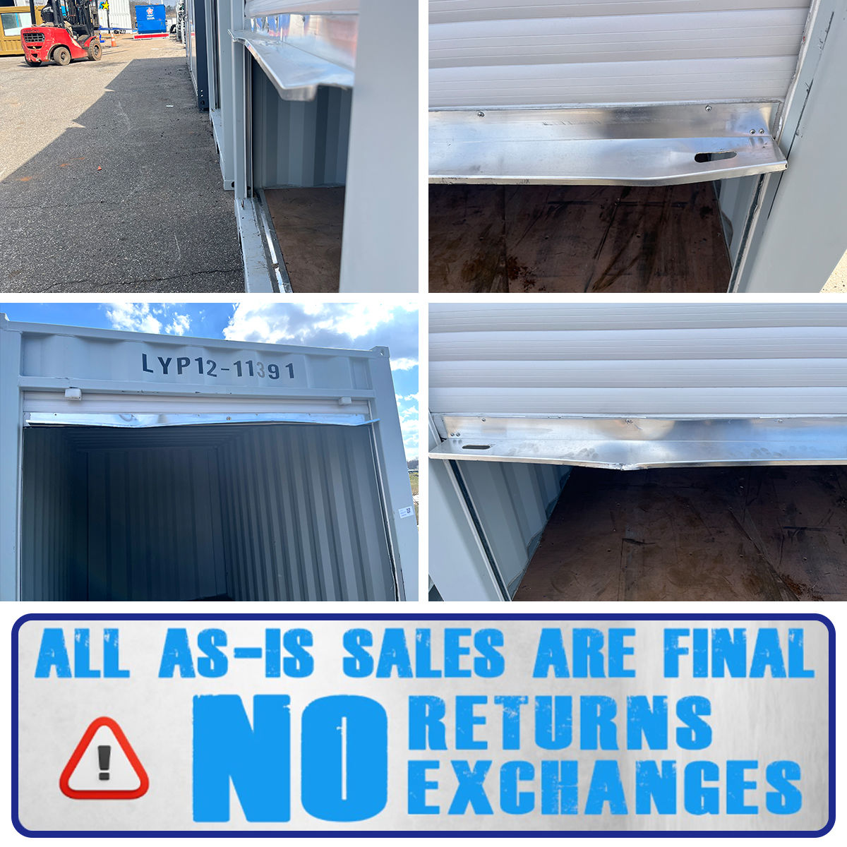 [AS-IS] 12' Small Cubic Shipping Container, Rollup Door