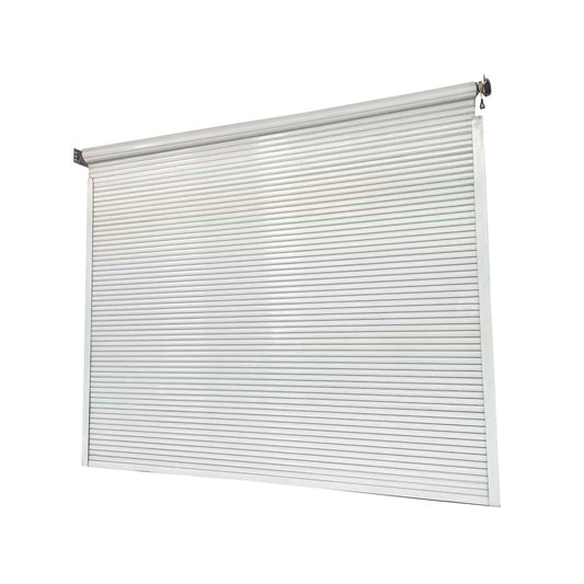 White roller blind on a white background#Operation Type_Electric 110V Motor