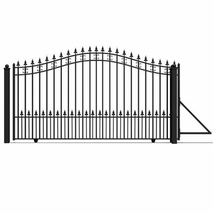 12x6ft-Steel-Sliding-Driveway-Gate-St.Louis-Style