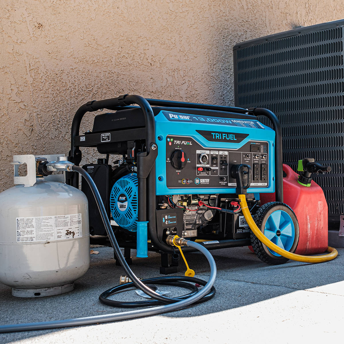 13000W Tri-Fuel Generator with CO Sentry