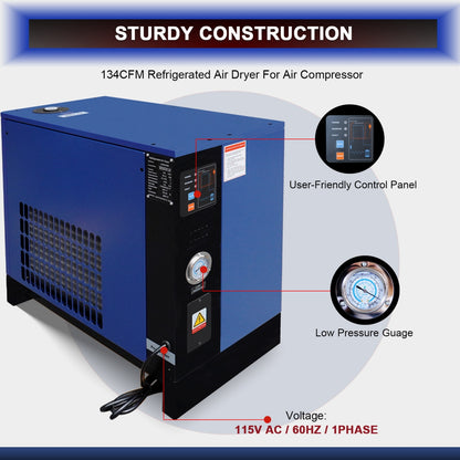 134CFM Refrigerated Air Dryer for 20HP & 30HP Compressors