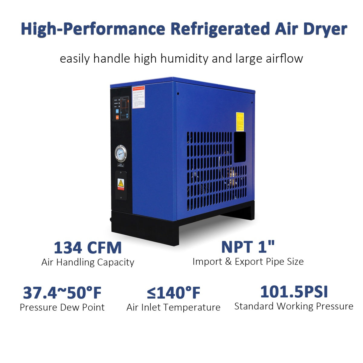 134CFM Refrigerated Air Dryer for 20HP & 30HP Compressors