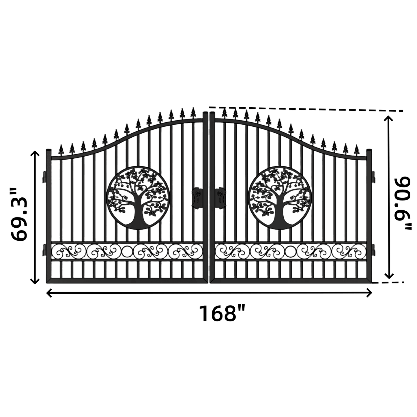 14' Iron Gate with Wider goalposts, No metal ball