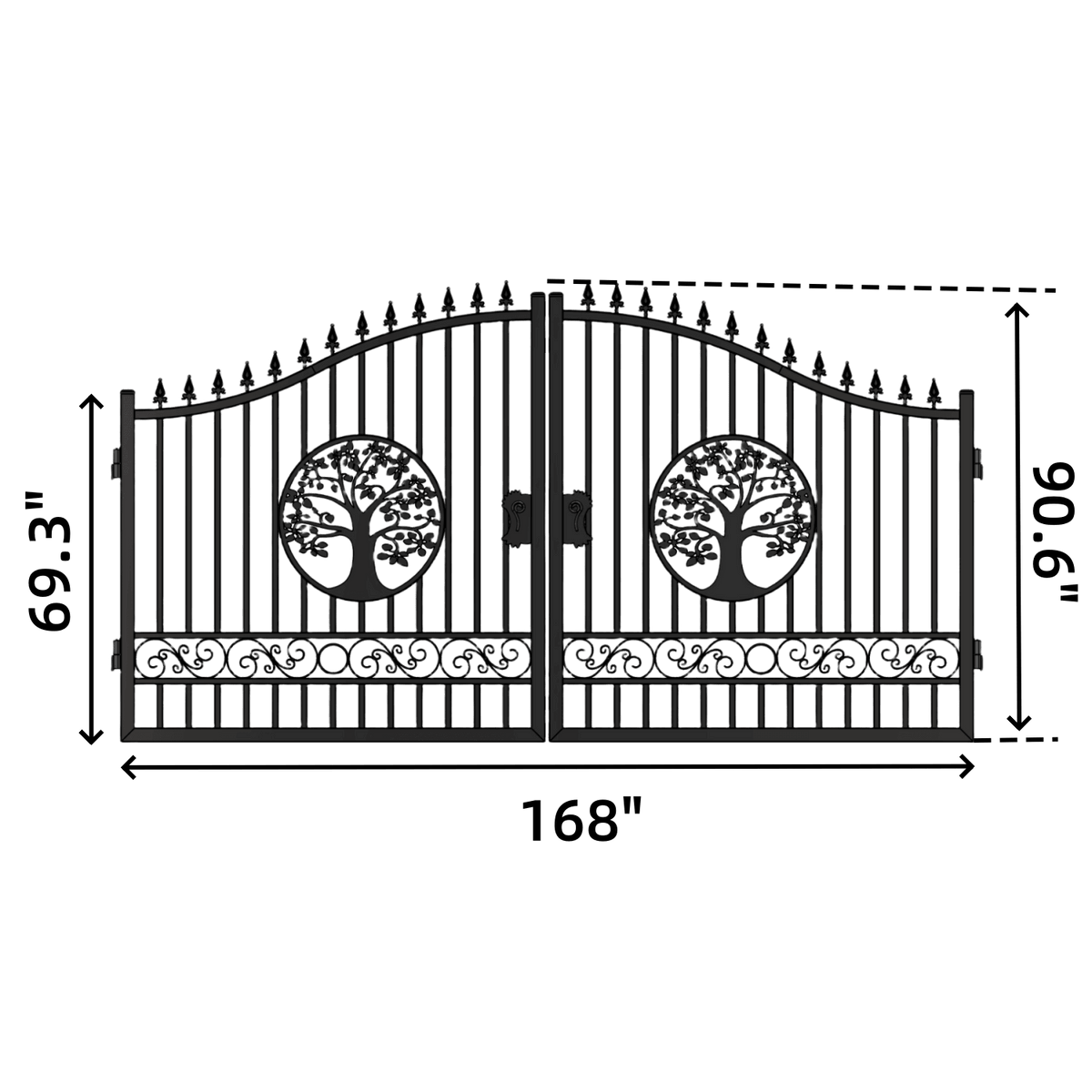 14' Iron Gate with Wider goalposts, No metal ball