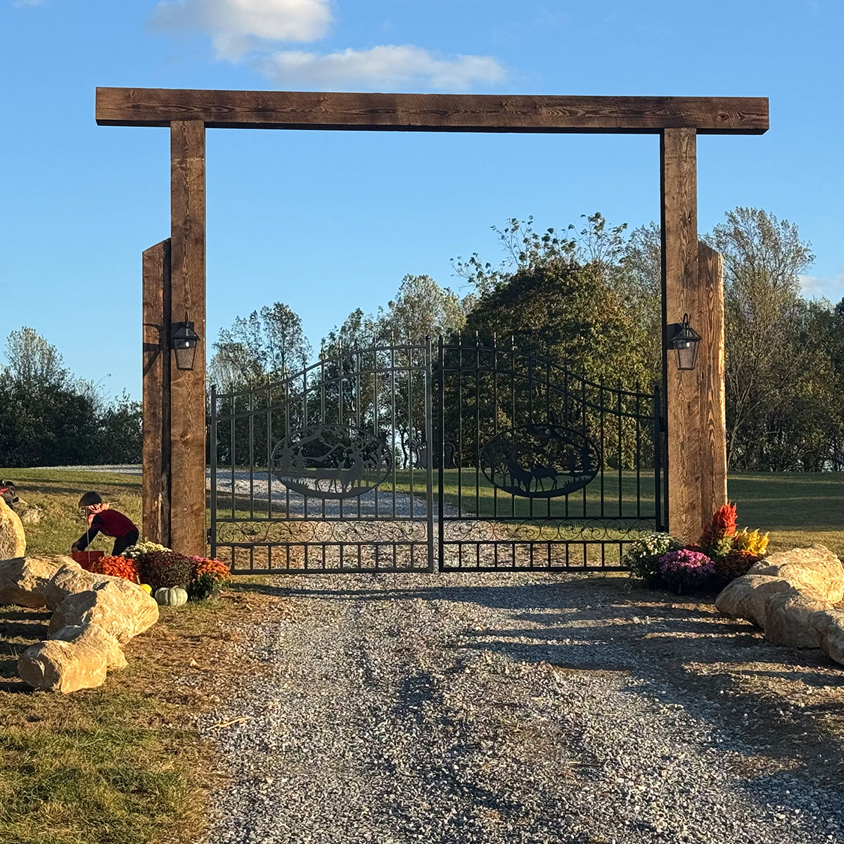 14ft Dual Swing Wrought Iron Gate Customer