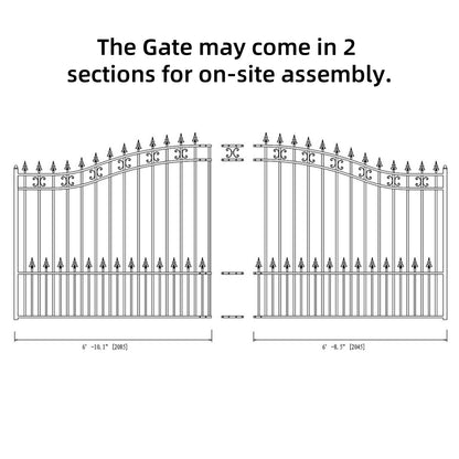 14x6 ft Steel Sliding Driveway Gate-London-Style