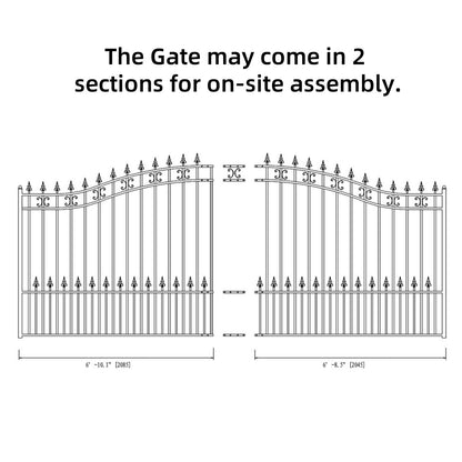 14x6 ft Steel Sliding Driveway Gate