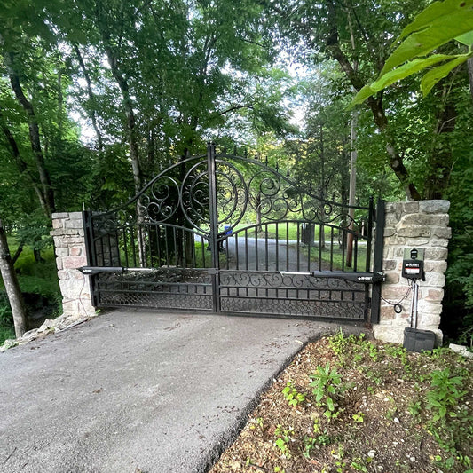 [BARGAIN] 14x8 ft Steel Dual Swing Driveway Gate-European Style