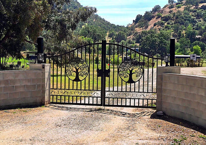 14x8 ft Steel Dual Swing Driveway Gate 