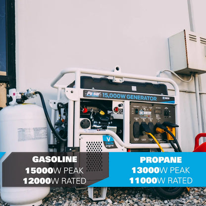 15000W Dual-Fuel Generator with CO Alert