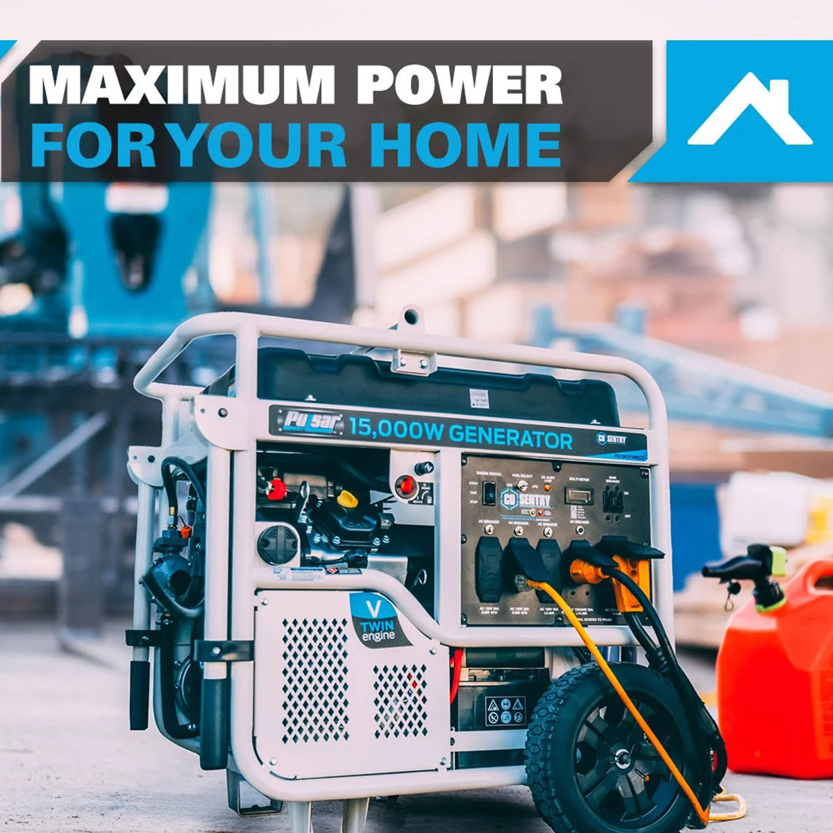 15000W Dual-Fuel Generator with CO Alert