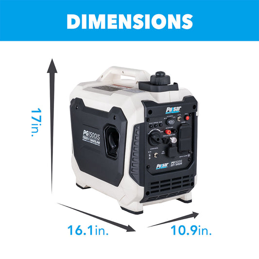 1,500W Gasoline Inverter Generator, 1,200W Rated, CARB