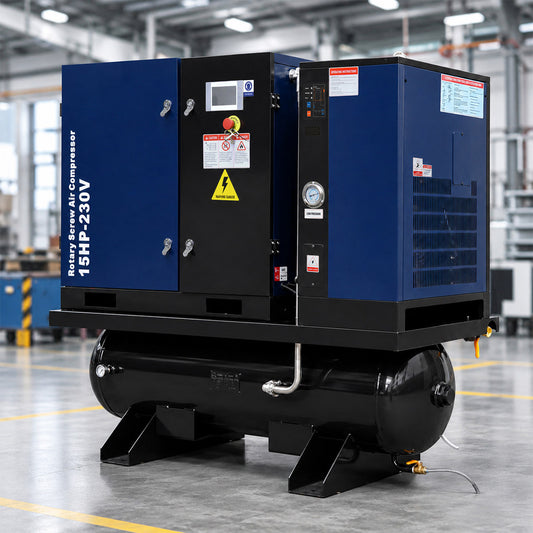 56 CFM-15HP-Rotary-Screw-Air-Compressor-with-Dryer_68.7-Gal-ASMETank-125PSI-230V-3PHASE-60HZ