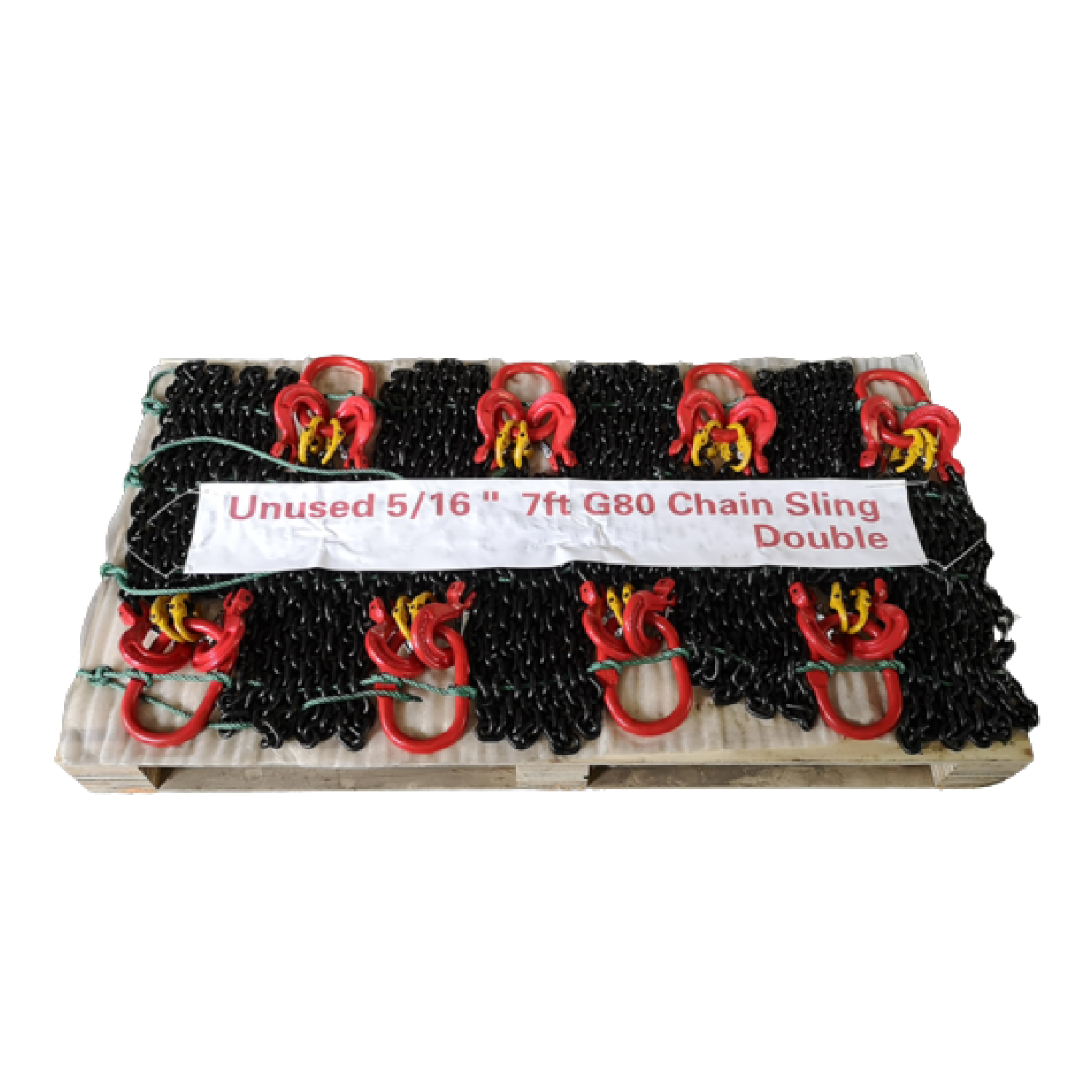Double Leg Lifting Chain Sling w Sling Hooks 5 16 7ft