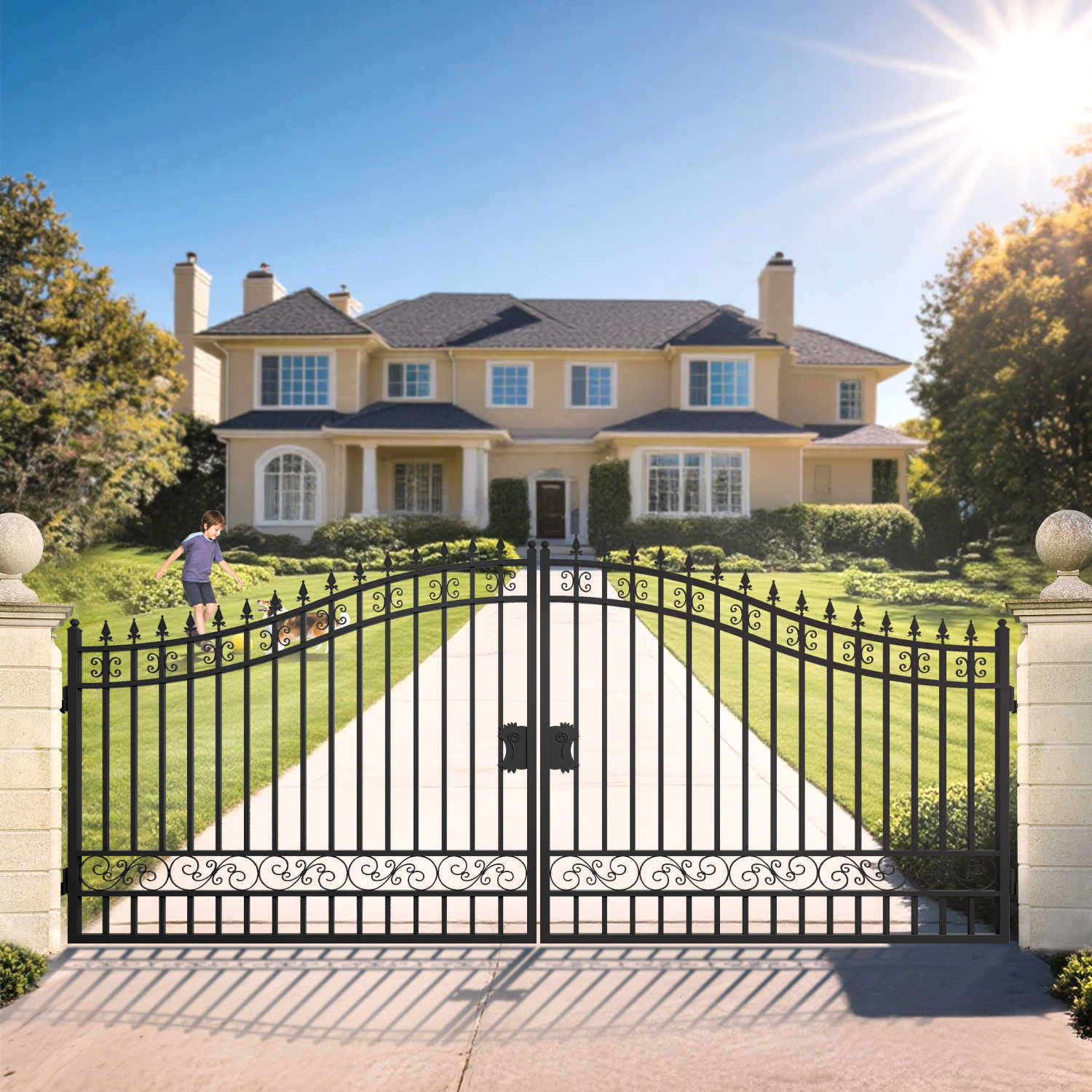 16ft driveway gate used for a residential property