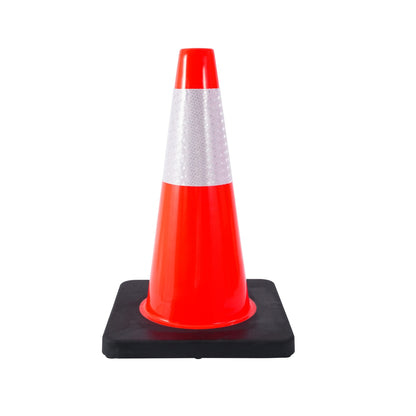 18" Traffic Safety Cones, Orange Parking Cone with Reflective Collars