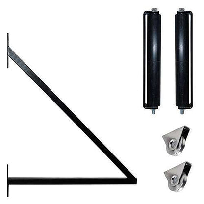 18ft Steel Sliding Driveway Gate with 5ft Pedestrian Gate