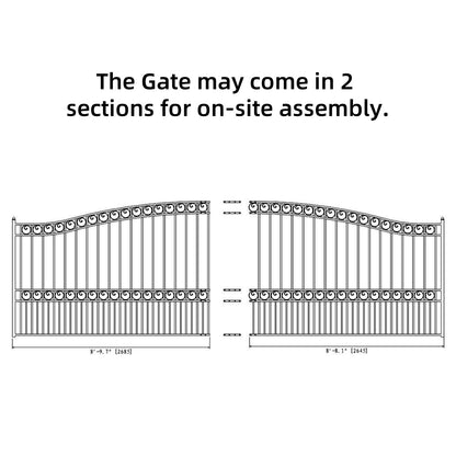18x6 ft Steel Sliding Driveway Gate-Paris-Style