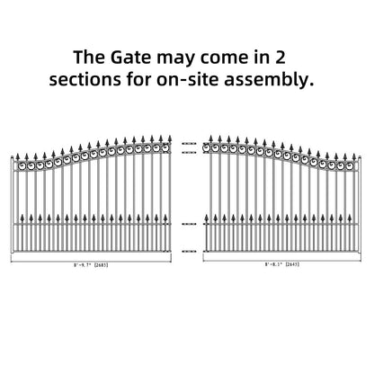 18x6 ft Steel Sliding Driveway Gate-Prague-Style