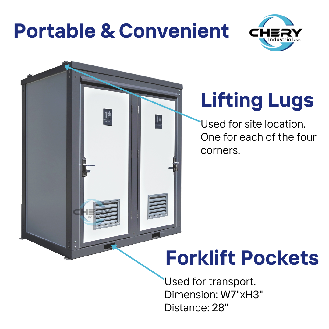 2 Private Toilet Stalls Portable Restroom – Chery Industrial