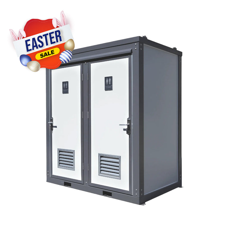 2 Private Toilet Stalls Portable Restroom-Easter Sale