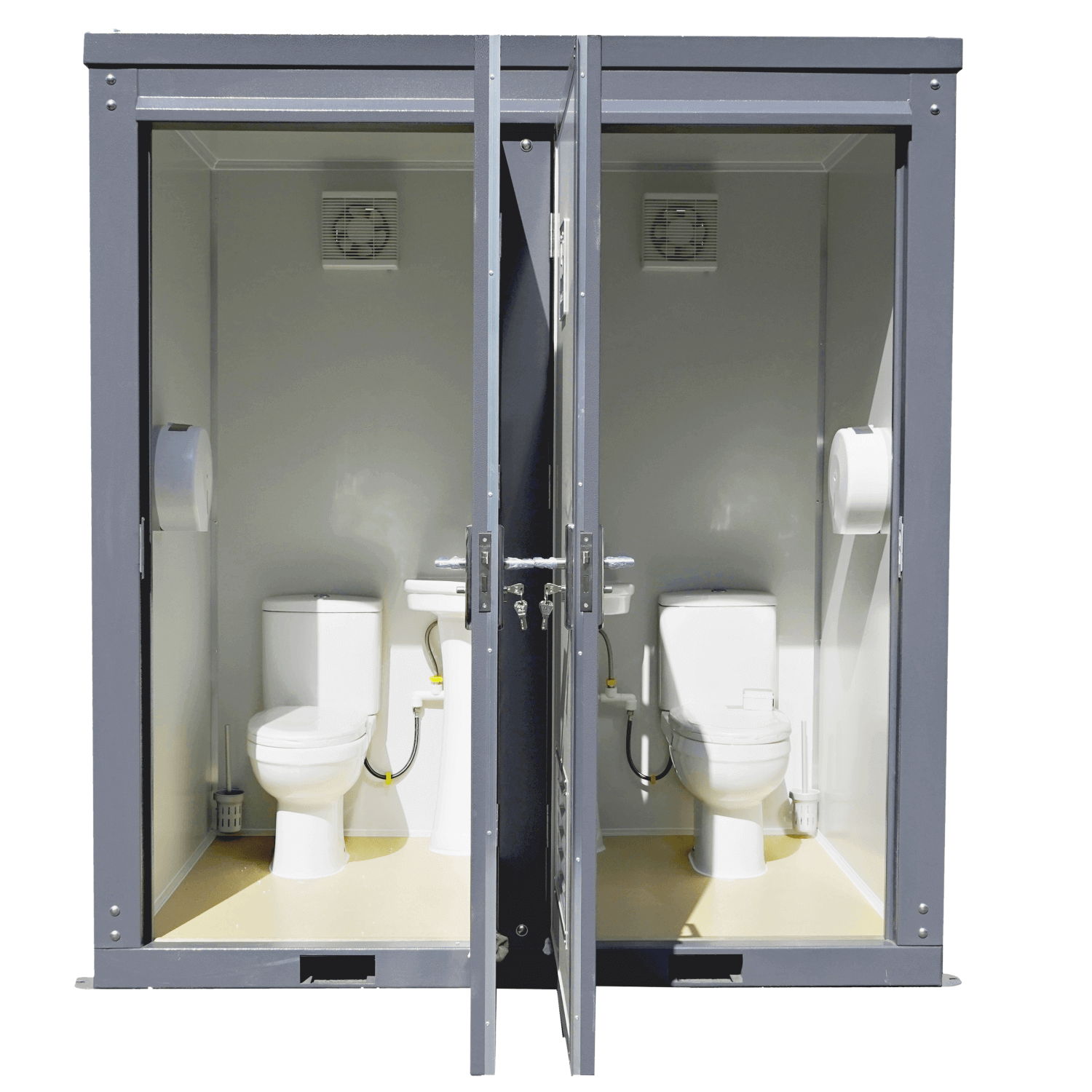 Bastone 2 Private  Toilet Stalls Portable Restroom