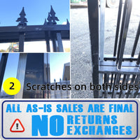 [AS-IS] 14ft Dual Swing Wrought Iron Gate, OX Pattern#2