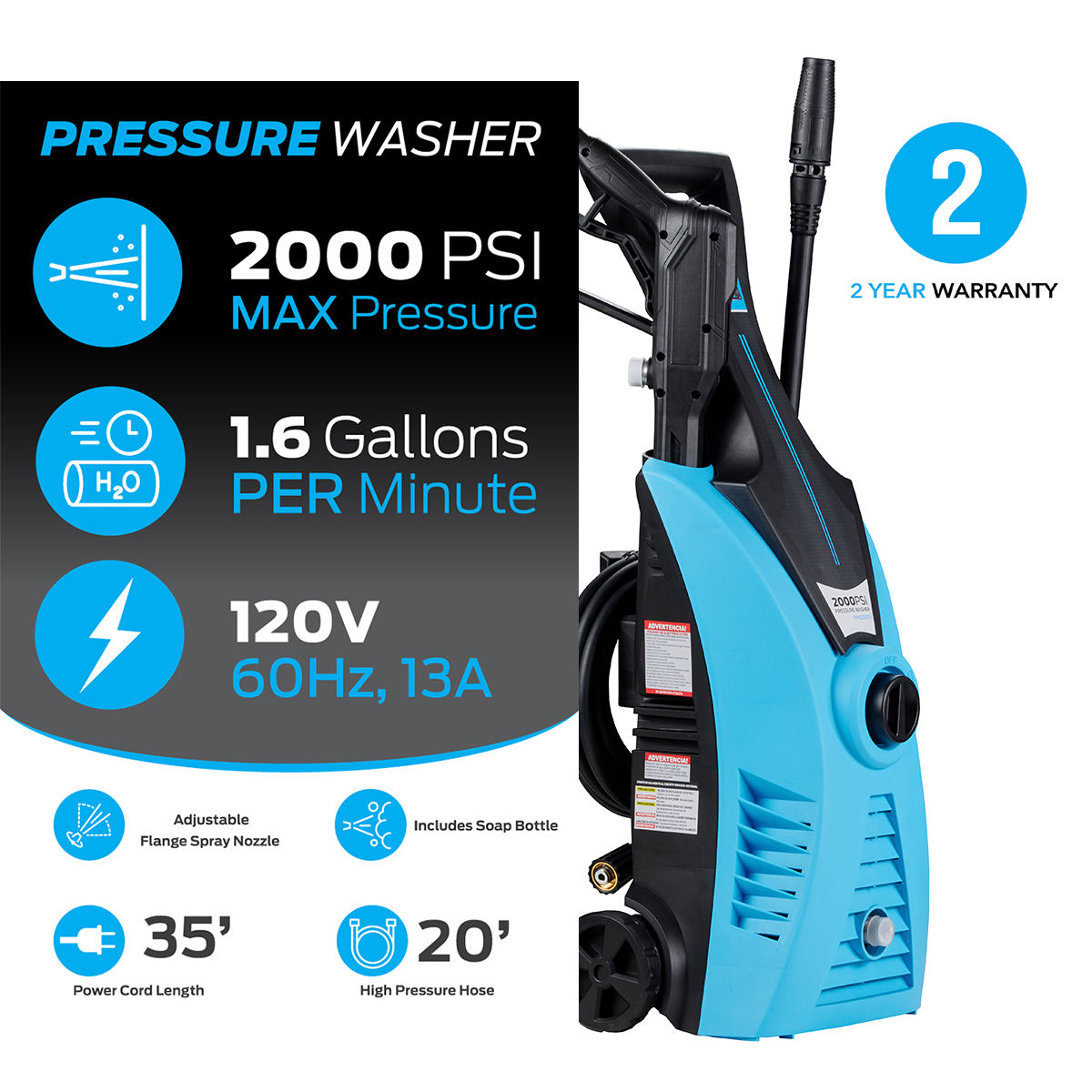 2000-PSI-Electric-Pressure-Washer