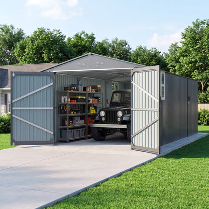 20_x_10_ft_Black_Metal_Shed_with_Window#color_black