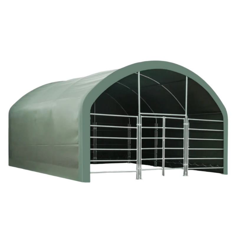 20' x 20' Livestock Corral Shelter with front door
