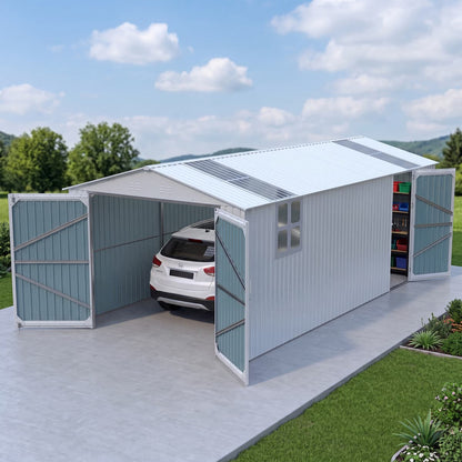 20_x_10_ft_Black_Metal_Shed_with_Window#color_white