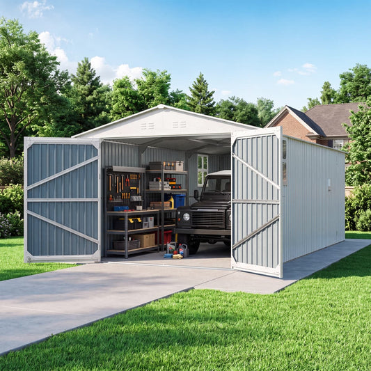 20_x_10_ft_Metal_Shed_with_Window#color_white