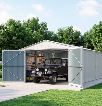 20x13ft Metal Shed with Window#color_white