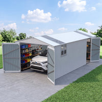 20x13ft Metal Shed with Window#color_white