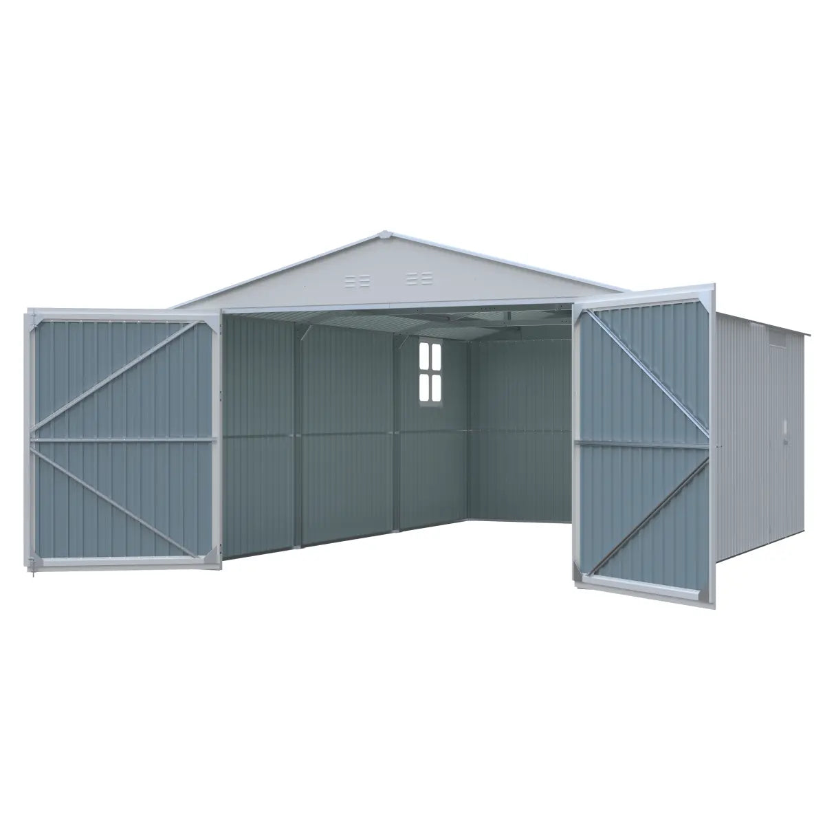 20x13ft Metal Shed with Window#color_white