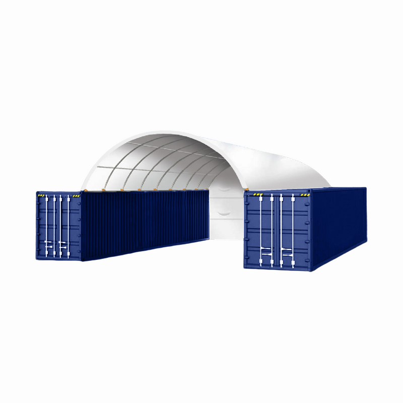 20x40 ft Container Shelter with Closed Back Panel Main Picture