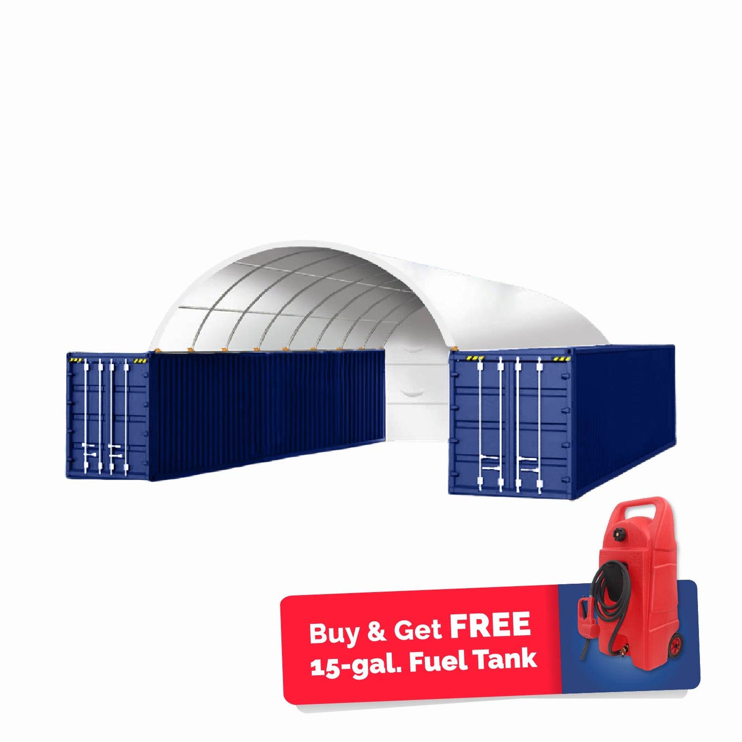 20x40 ft Container Shelter with Closed Back Panel-Independence Day Sale