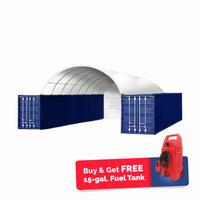 20x40 ft Container Shelter with Closed Back Panel-Independence Day Sale
