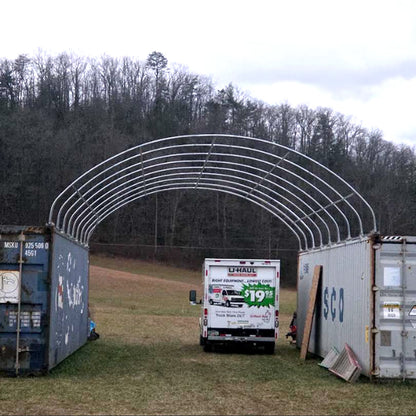20'x40' shipping container shelter frame