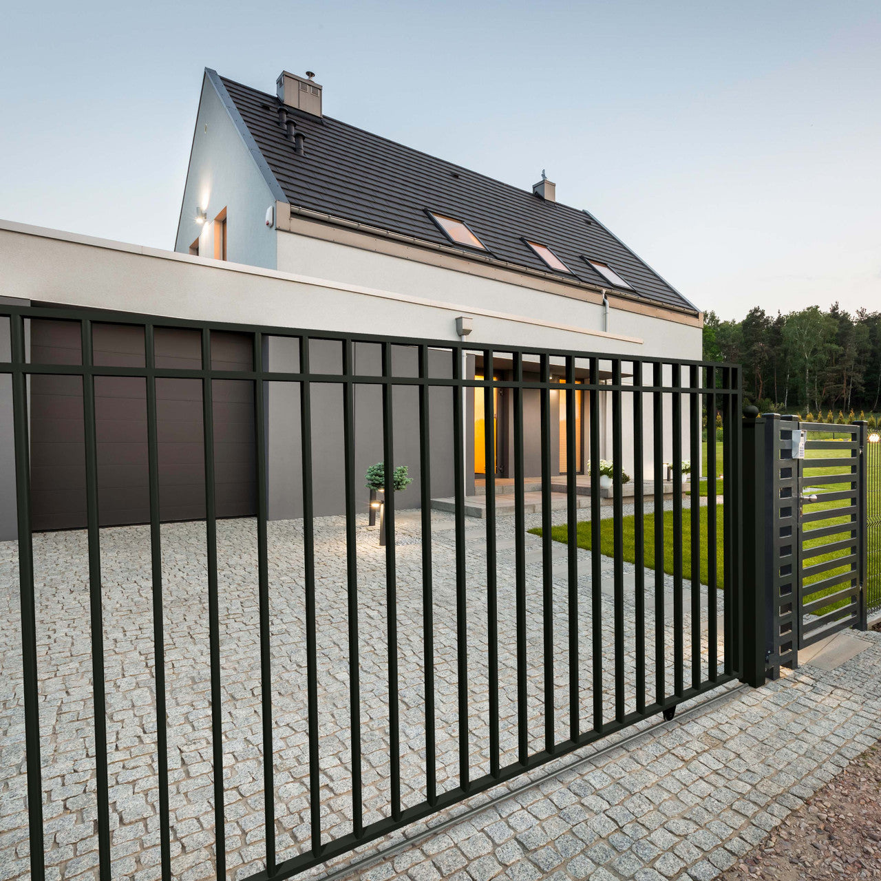 20x6 ft Steel Sliding Driveway Gate-Madrid-Style