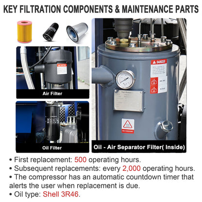 219CFM-Rotary-Screw-Air-Compressor-50HP-125PSI-230V-3PHASE-60HZ