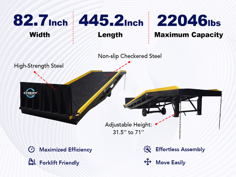 Portable Loading Dock Ramps Yard Ramp - 22,000 lb. Capacity-Feature