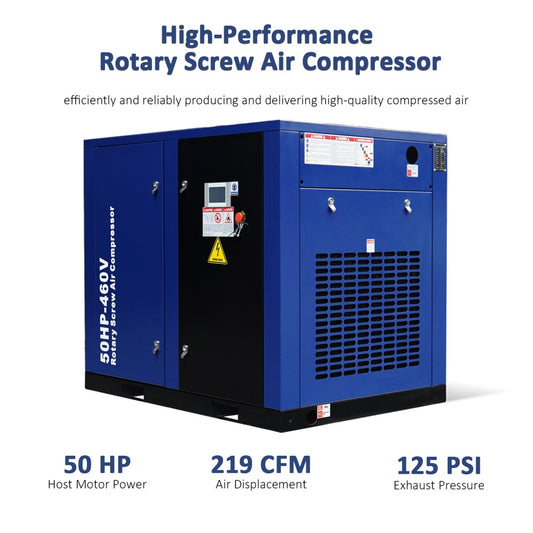 219CFM 50HP Rotary Screw Air Compressor – 125 PSI, 460V 3-Phase