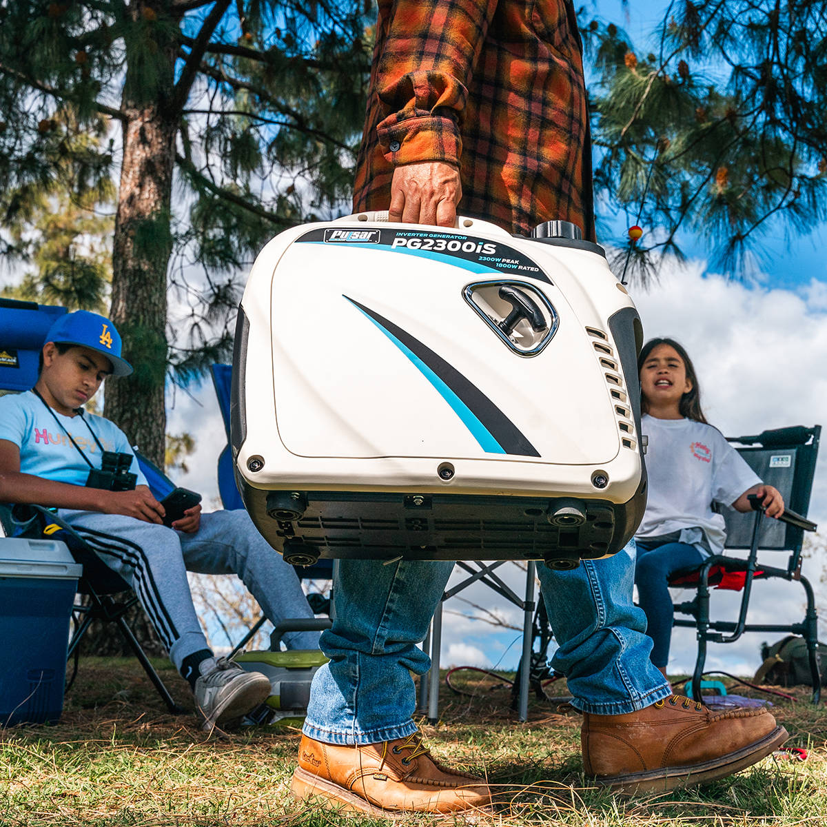 2,300W Portable Gasoline Inverter Generator, 1,800W Rated, CARB