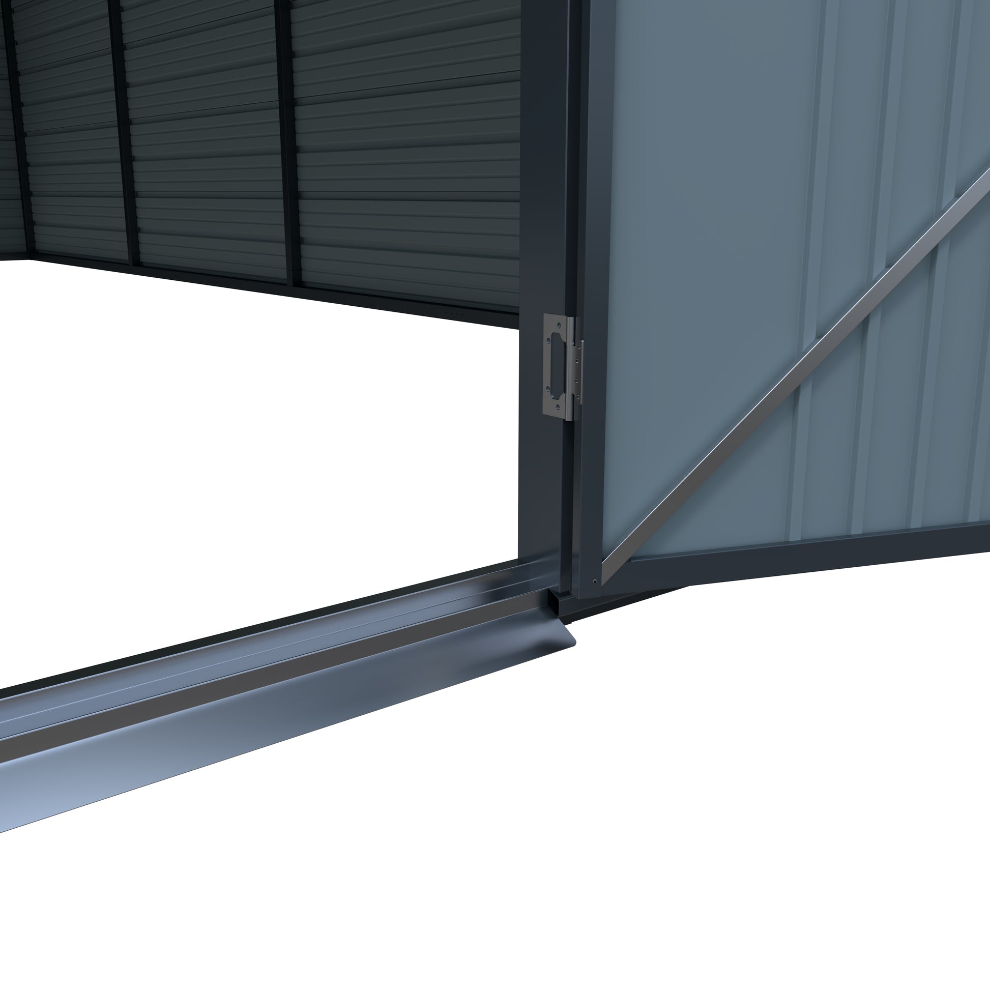 25' x 33' Metal Garage with Double Roll-Up Door & Side Door