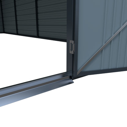 25' x 33' Metal Garage with Double Roll-Up Door & Side Door